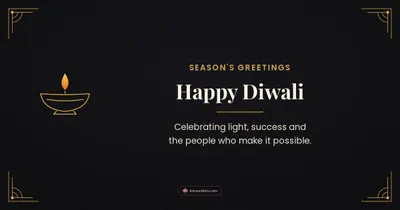 Happy Diwali – Business & Clients Diwali wishes image in English (landscape)