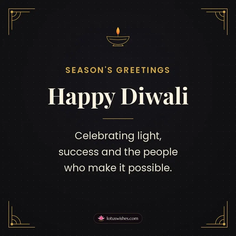 Happy Diwali – Business & Clients Diwali wishes image in English (square)