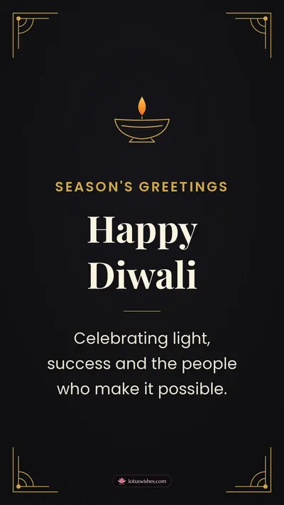 Happy Diwali – Business & Clients Diwali wishes image in English (story)