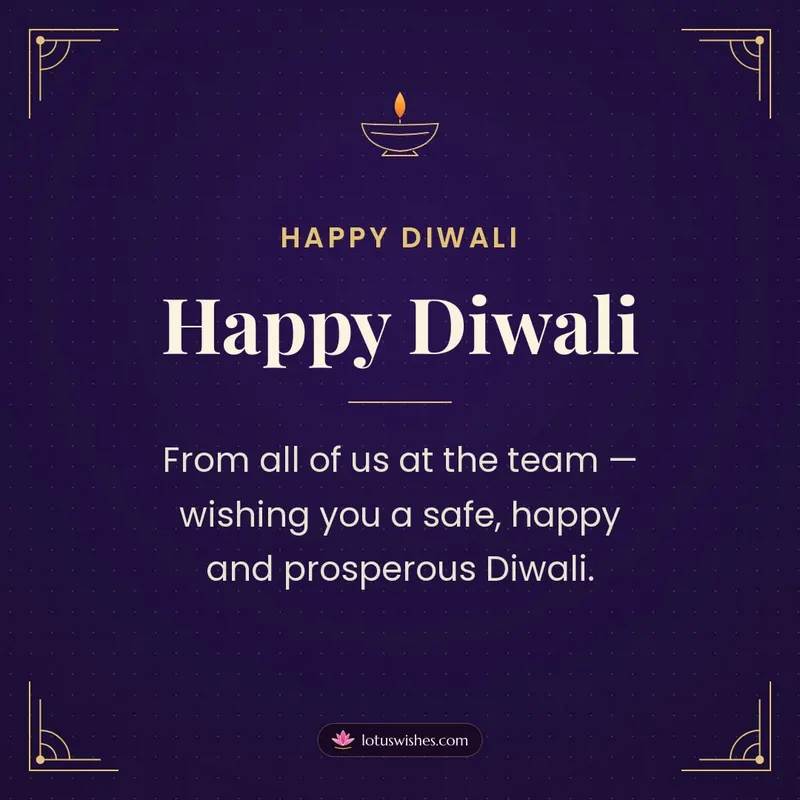 Happy Diwali – Business & Clients Diwali wishes image in English (square)