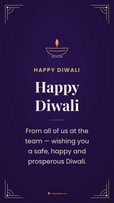Happy Diwali – Business & Clients Diwali wishes image in English (story)