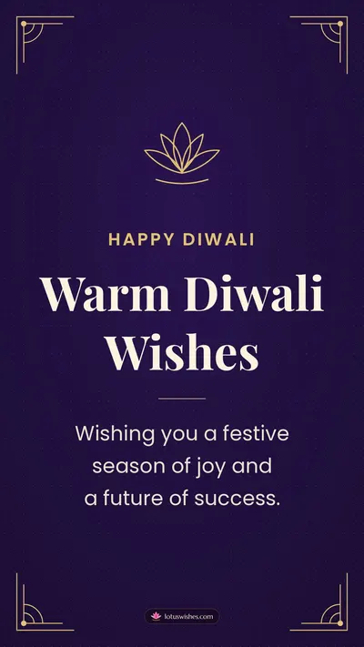 Warm Diwali Wishes – Business & Clients Diwali wishes image in English (story)