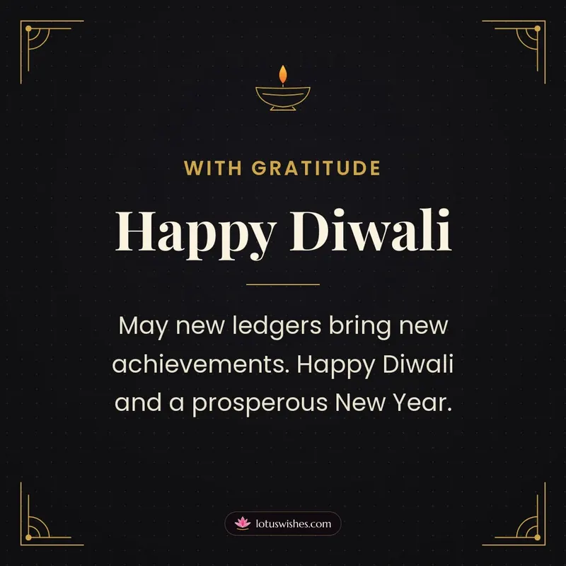 Happy Diwali – Business & Clients Diwali wishes image in English (square)