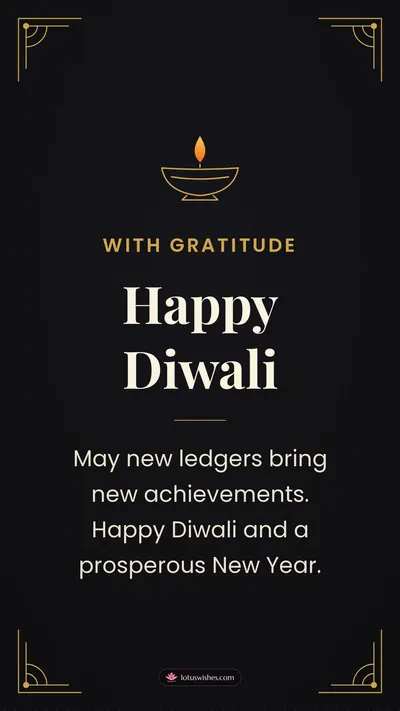 Happy Diwali – Business & Clients Diwali wishes image in English (story)