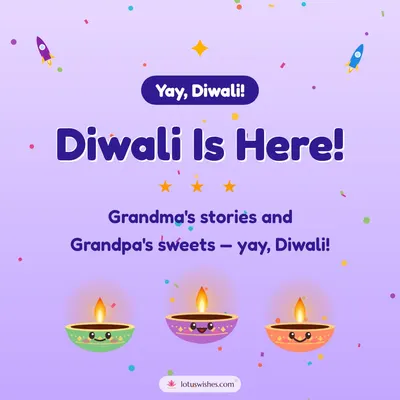 Diwali Is Here! – Cute & Kids Diwali wish in English