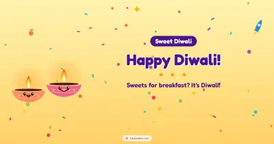 Happy Diwali! – Cute & Kids Diwali wishes image in English (landscape)