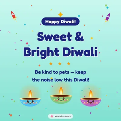 Sweet & Bright Diwali – Cute & Kids Diwali wish in English