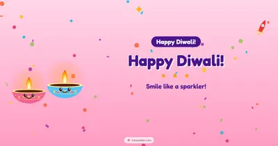 Happy Diwali! – Cute & Kids Diwali wishes image in English (landscape)
