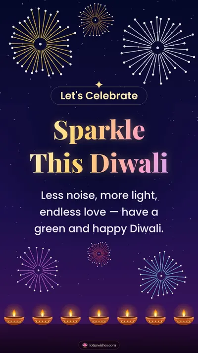 Sparkle This Diwali – Fireworks Diwali wishes image in English (story)