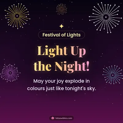 Light Up the Night! – Fireworks Diwali wish in English