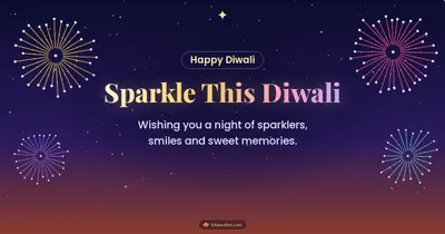 Sparkle This Diwali – Fireworks Diwali wishes image in English (landscape)