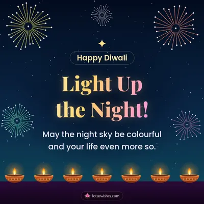 Light Up the Night! – Fireworks Diwali wish in English