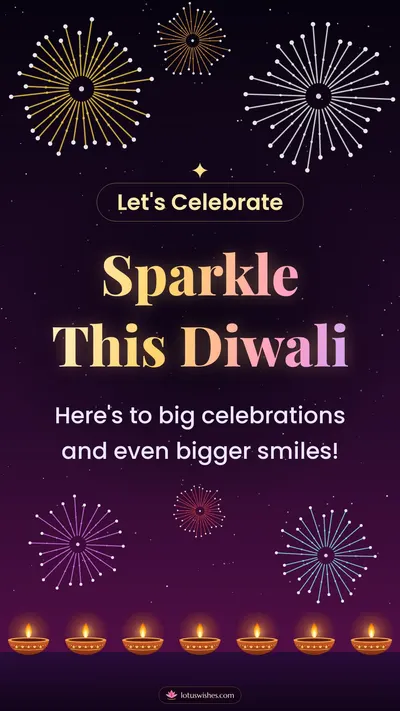 Sparkle This Diwali – Fireworks Diwali wishes image in English (story)