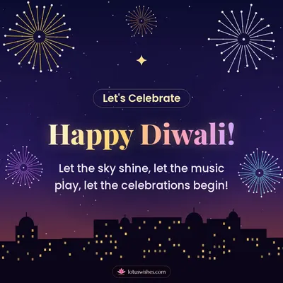 Happy Diwali! – Fireworks Diwali wish in English
