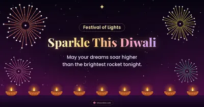 Sparkle This Diwali – Fireworks Diwali wishes image in English (landscape)