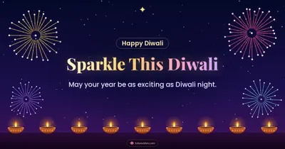 Sparkle This Diwali – Fireworks Diwali wishes image in English (landscape)