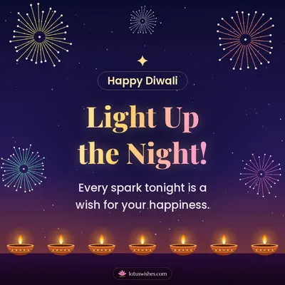 Light Up the Night! – Fireworks Diwali wish in English