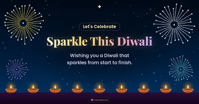 Sparkle This Diwali – Fireworks Diwali wishes image in English (landscape)