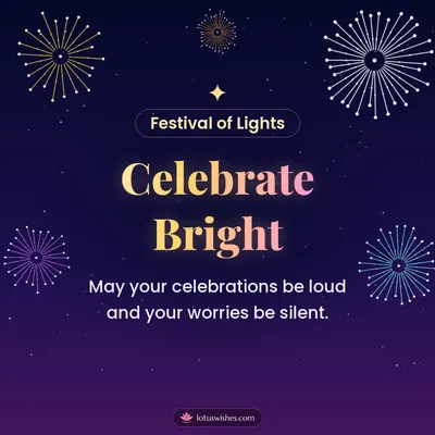 Celebrate Bright – Fireworks Diwali wish in English
