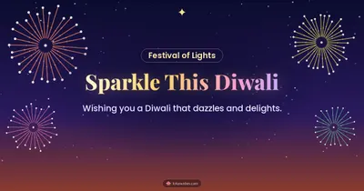 Sparkle This Diwali – Fireworks Diwali wishes image in English (landscape)
