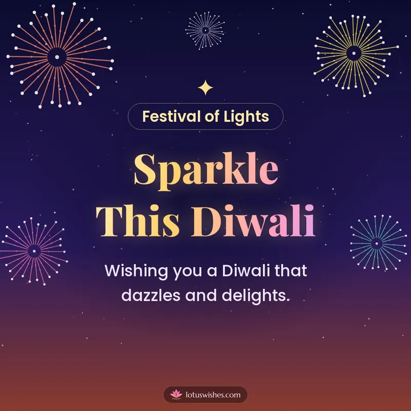Sparkle This Diwali – Fireworks Diwali wishes image in English (square)