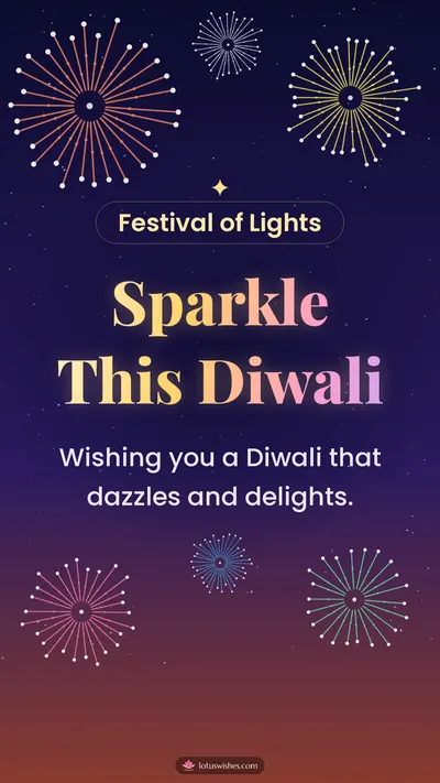 Sparkle This Diwali – Fireworks Diwali wishes image in English (story)
