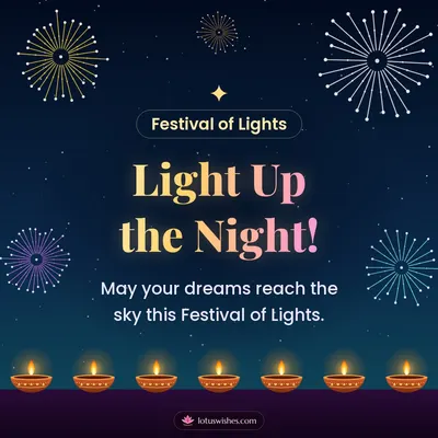 Light Up the Night! – Fireworks Diwali wish in English
