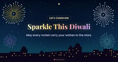 Sparkle This Diwali – Fireworks Diwali wishes image in English (landscape)