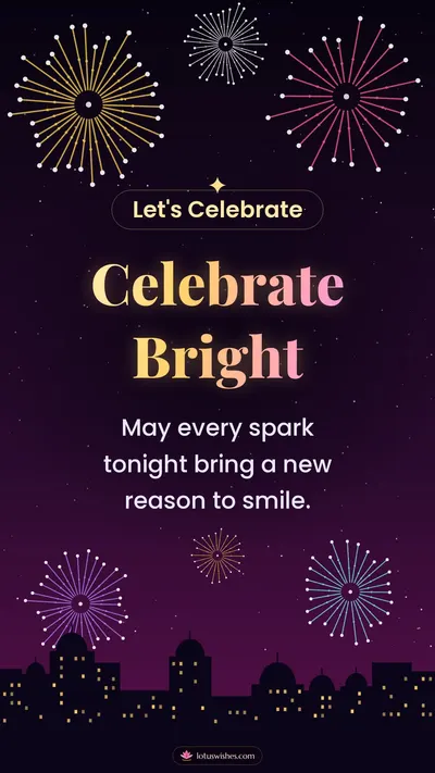 Celebrate Bright – Fireworks Diwali wishes image in English (story)