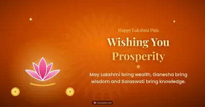 Wishing You Prosperity – Lakshmi Puja Diwali wishes image in English (landscape)