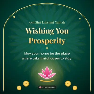 Wishing You Prosperity – Lakshmi Puja Diwali wish in English