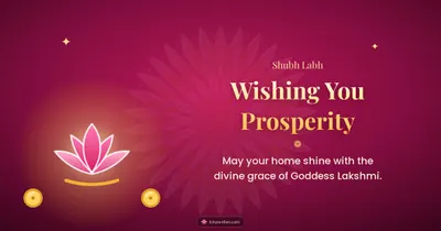 Wishing You Prosperity – Lakshmi Puja Diwali wishes image in English (landscape)