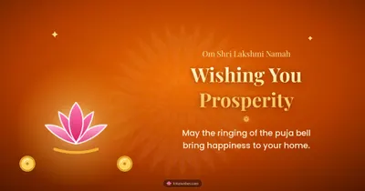 Wishing You Prosperity – Lakshmi Puja Diwali wishes image in English (landscape)