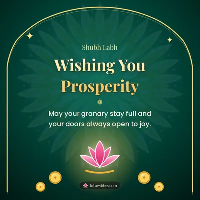 Wishing You Prosperity – Lakshmi Puja Diwali wish in English