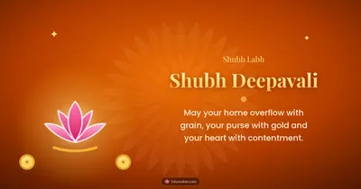 Shubh Deepavali – Lakshmi Puja Diwali wishes image in English (landscape)