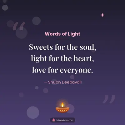 Words of Light – Quotes & Status Diwali wish in English