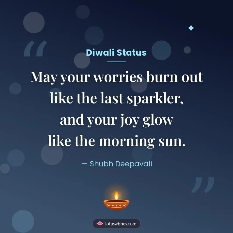 Diwali Status – Quotes & Status Diwali wishes image in English (square)