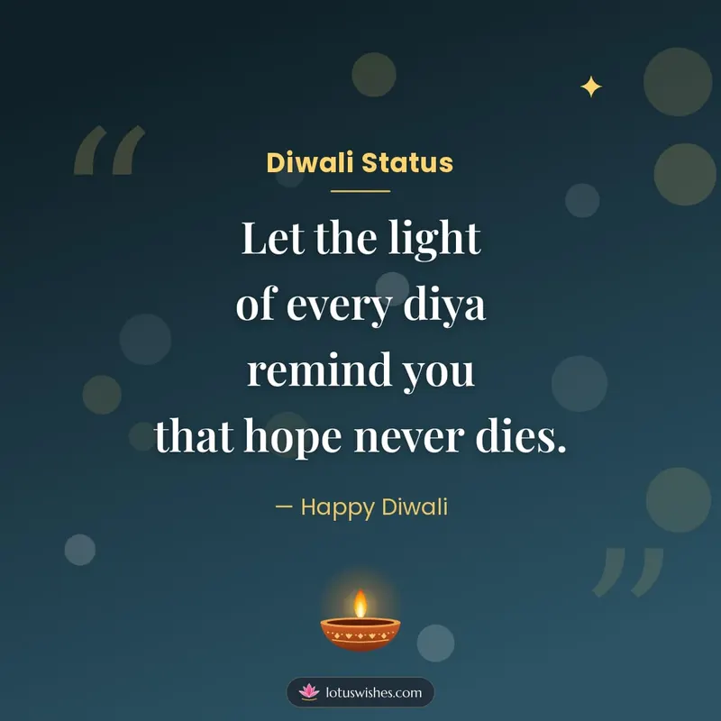 Diwali Status – Quotes & Status Diwali wishes image in English (square)