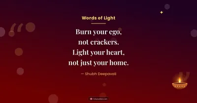 Words of Light – Quotes & Status Diwali wishes image in English (landscape)