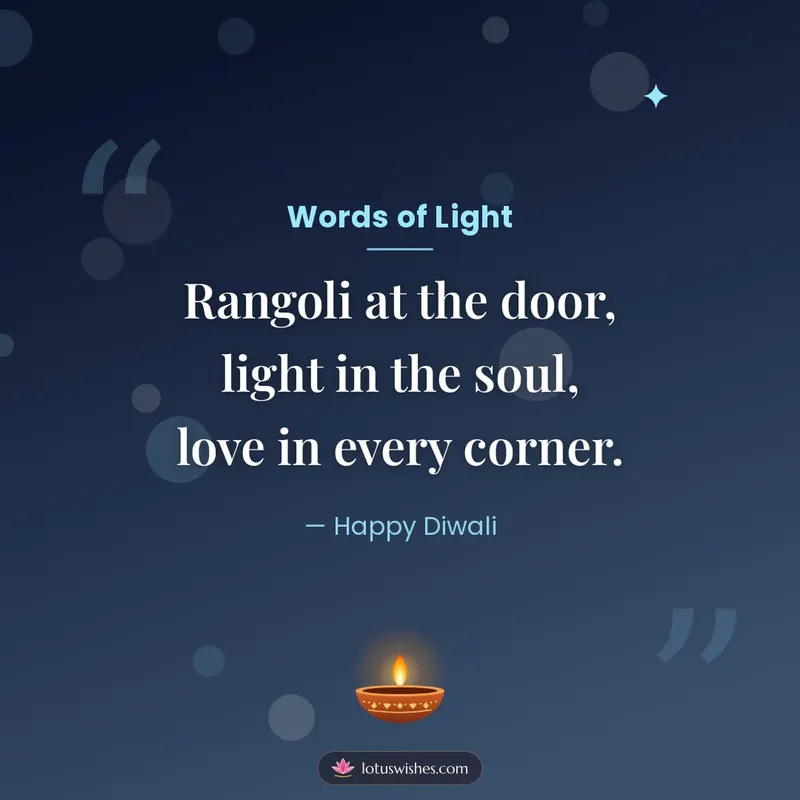 Words of Light – Quotes & Status Diwali wishes image in English (square)