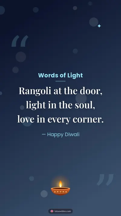Words of Light – Quotes & Status Diwali wishes image in English (story)