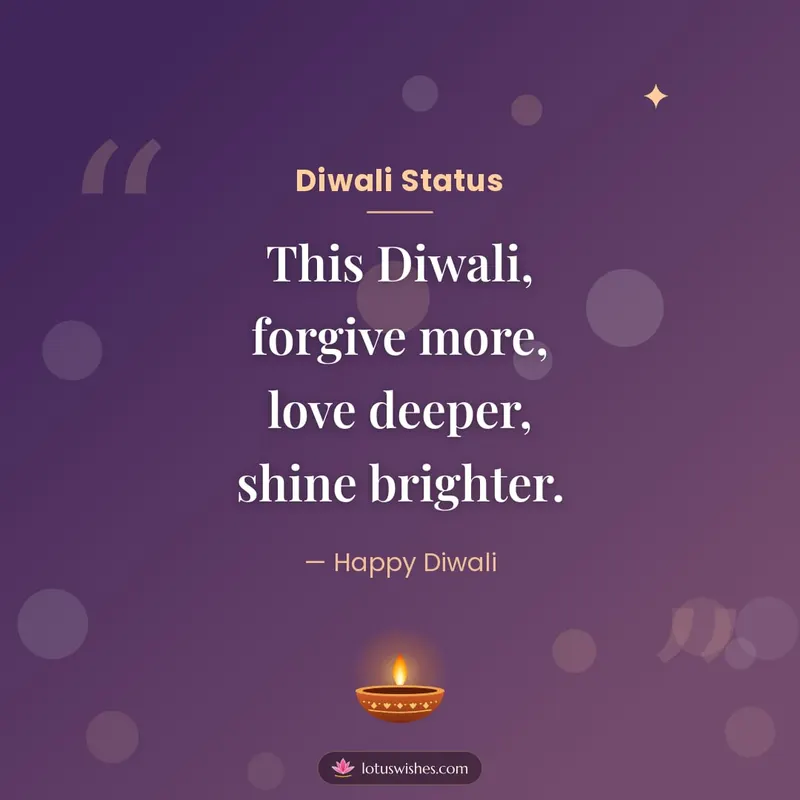 Diwali Status – Quotes & Status Diwali wishes image in English (square)