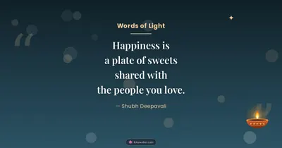 Words of Light – Quotes & Status Diwali wishes image in English (landscape)