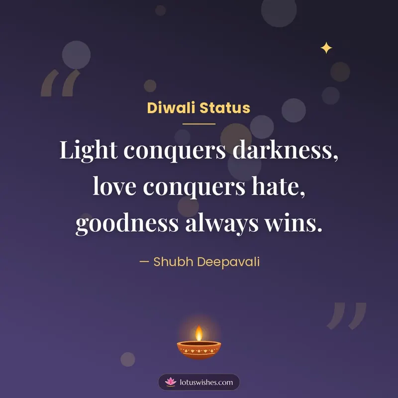 Diwali Status – Quotes & Status Diwali wishes image in English (square)