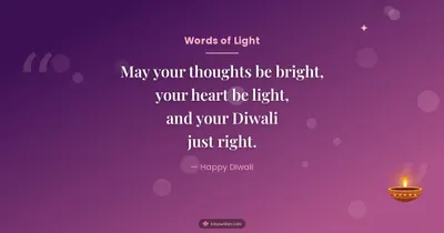 Words of Light – Quotes & Status Diwali wishes image in English (landscape)