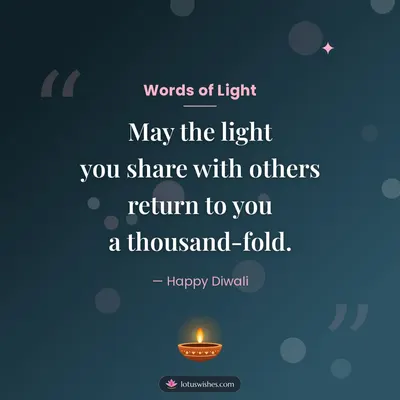 Words of Light – Quotes & Status Diwali wish in English