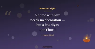 Words of Light – Quotes & Status Diwali wishes image in English (landscape)