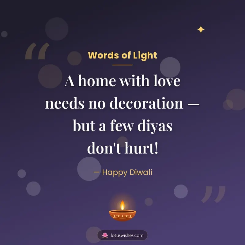 Words of Light – Quotes & Status Diwali wishes image in English (square)