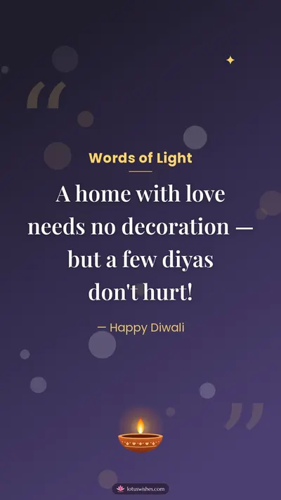 Words of Light – Quotes & Status Diwali wishes image in English (story)