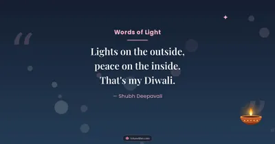 Words of Light – Quotes & Status Diwali wishes image in English (landscape)